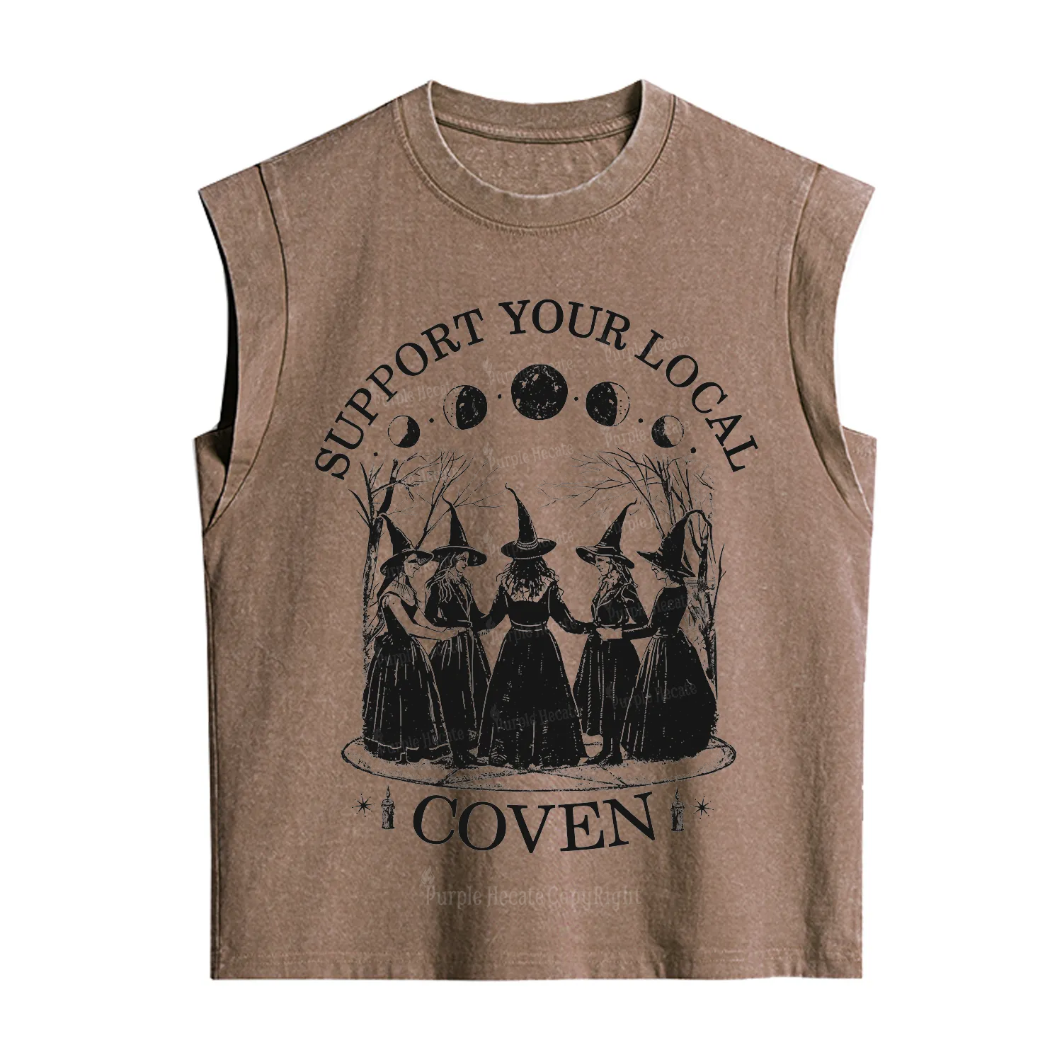 Purplehecate Support Your Local Coven Vintage Washed Tank