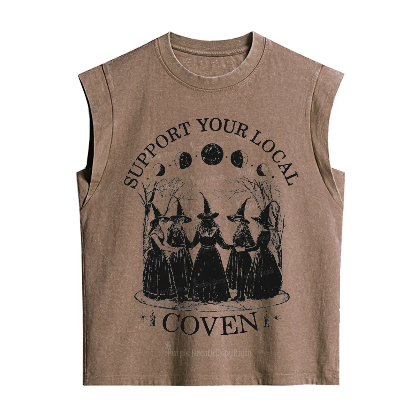 Purplehecate Support Your Local Coven Vintage Washed Tank