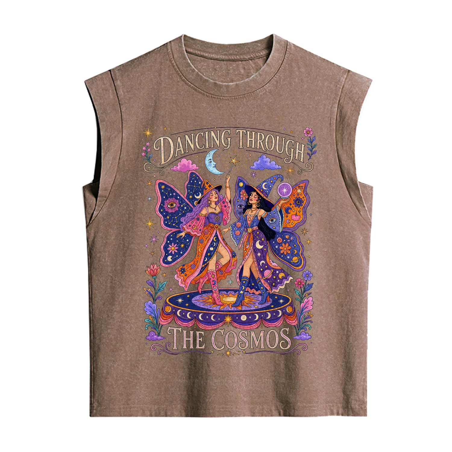 Purplehecate Dancing Through the Cosmos Vintage Washed Tank