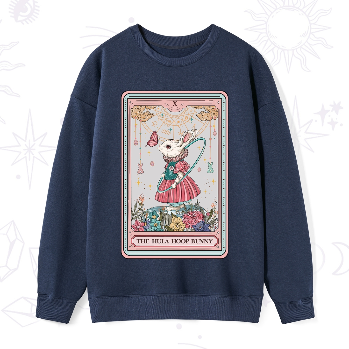 Purplehecate The Hula Hoop Bunny Tarot Sweatshirt