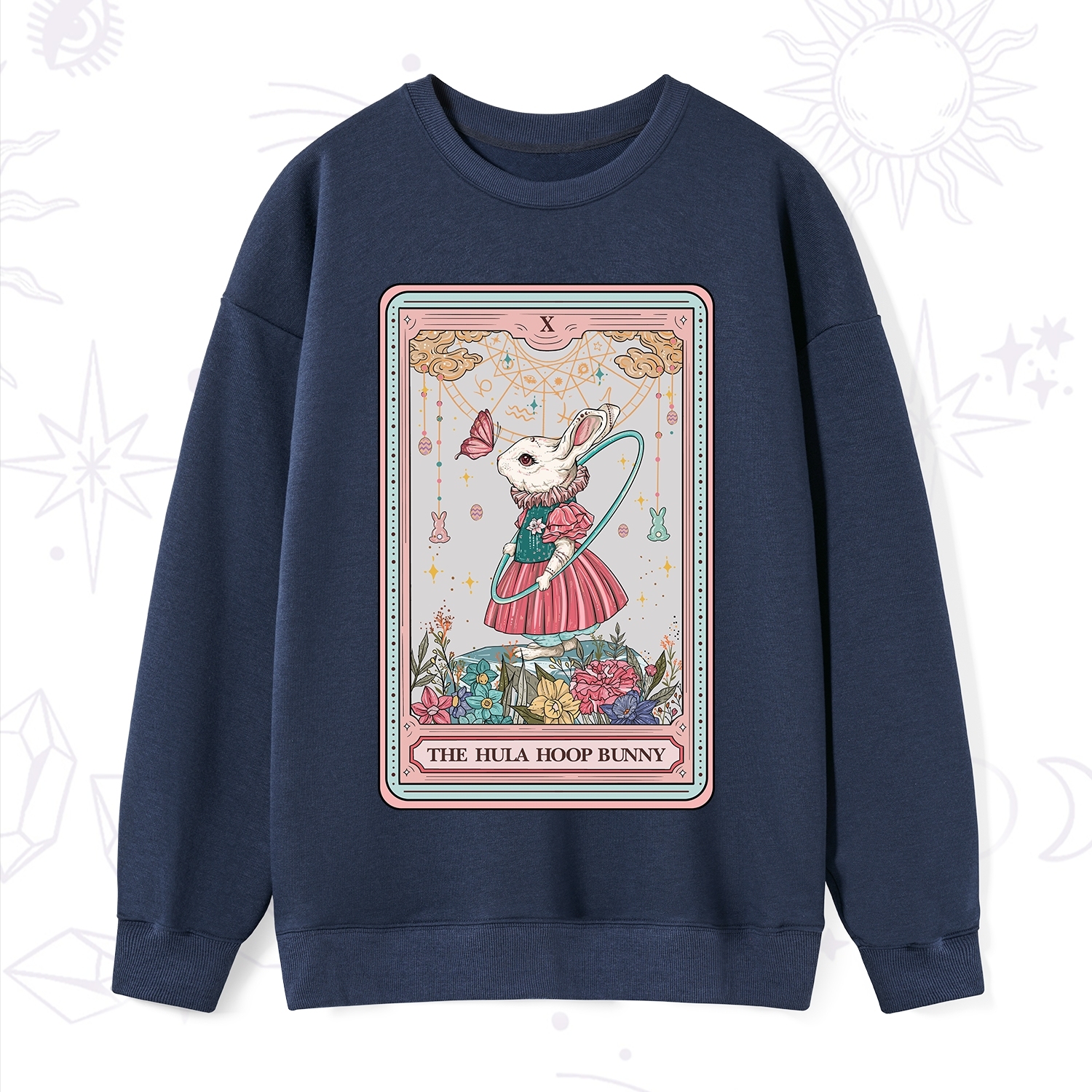 Purplehecate The Hula Hoop Bunny Tarot Sweatshirt