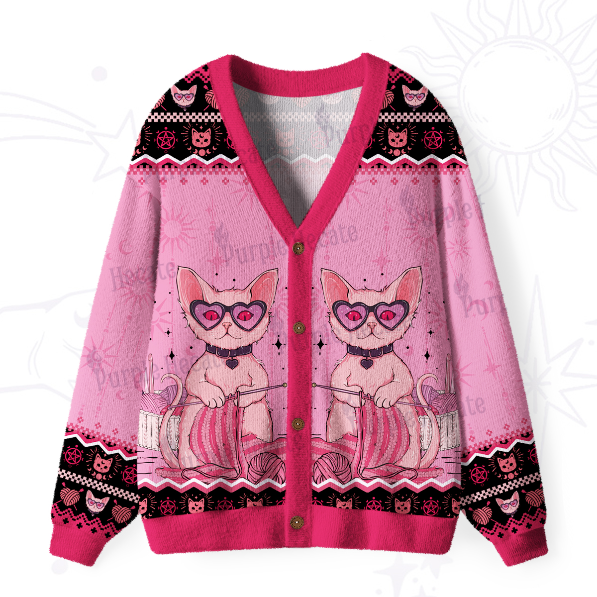 Purplehecate It's A Good Day To Crochet Ugly Cardigan Sweaters