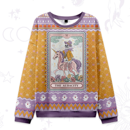 Purplehecate The Audacity Tarot Card Ugly Halloween Sweatshirts