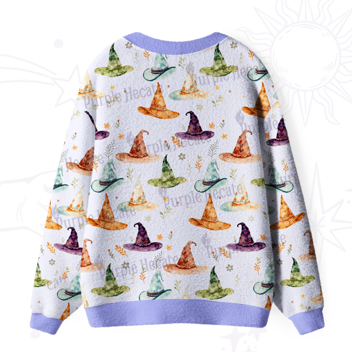 Purplehecate Witch Hat Ugly Cardigan Sweaters