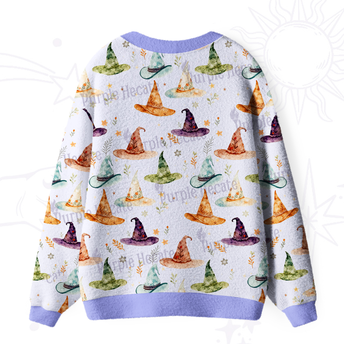 Purplehecate Witch Hat Ugly Cardigan Sweaters
