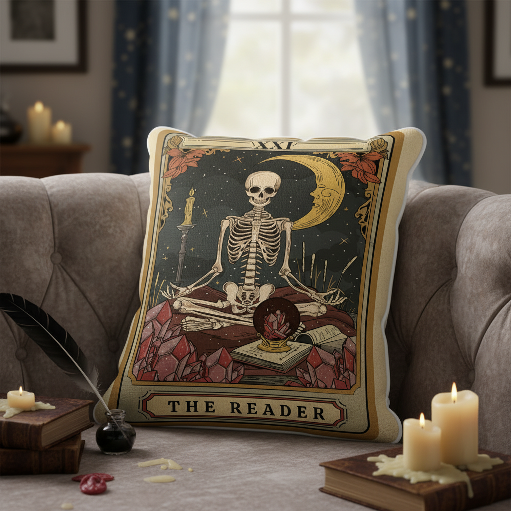 Purplehecate The Reader Tarot Pillow
