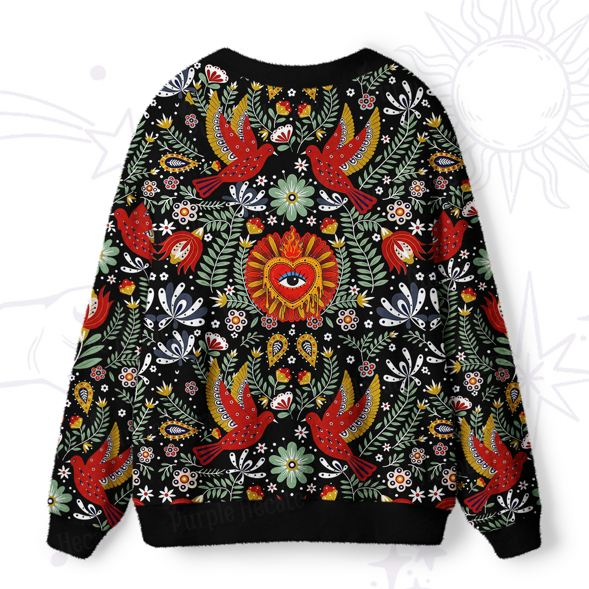 Purplehecate Sacred Sunbird Garden Ugly Cardigan Sweaters