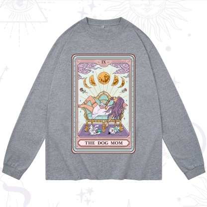 Purplehecate The Dog Mom Tarot Card Long Sleeve T-Shirt