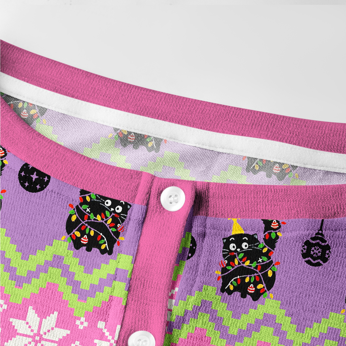 Purplehecate Funny Black Cat in Tree Knit Cardigan