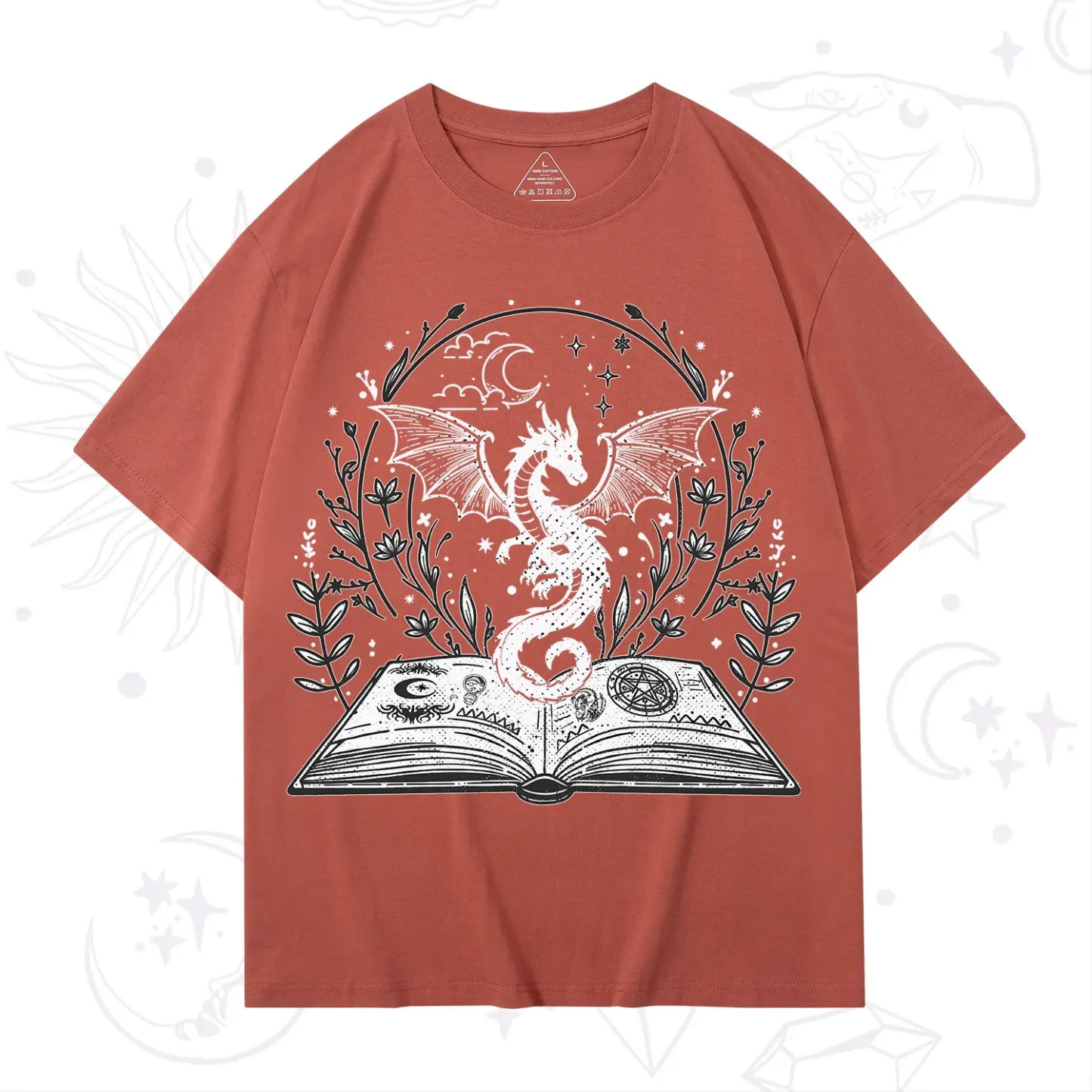 Purplehecate Magical Book Dragon Fantasy T-Shirt