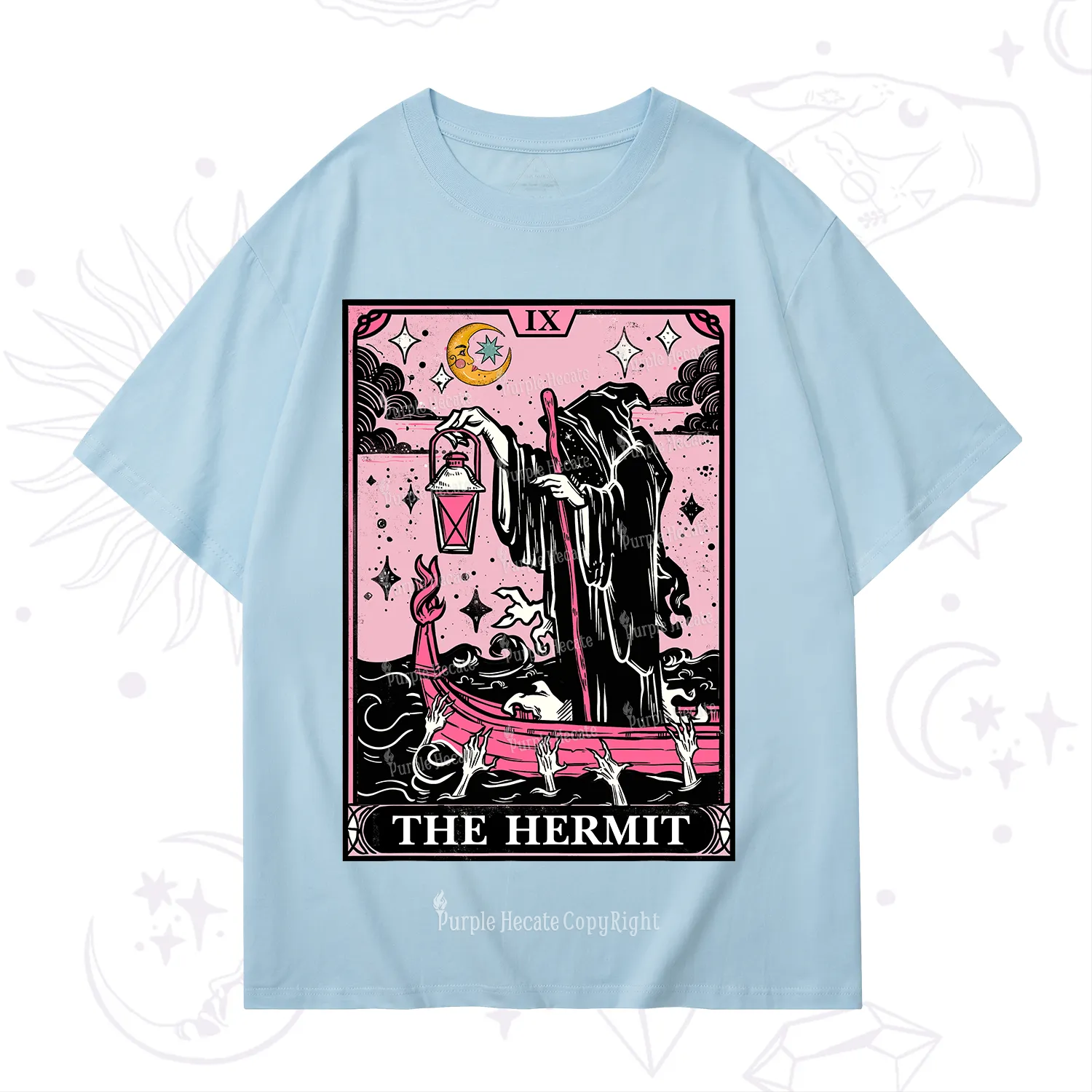 Purplehecate The Hermit Tarot Card T-Shirt