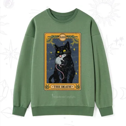 Purplehecate The Death Tarot Cat Sweatshirt