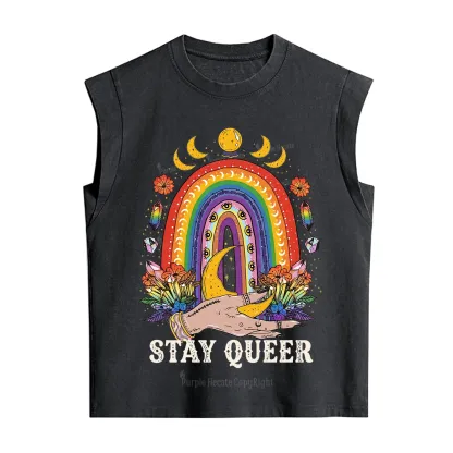 Purplehecate Stay Queer Vintage Washed Tank