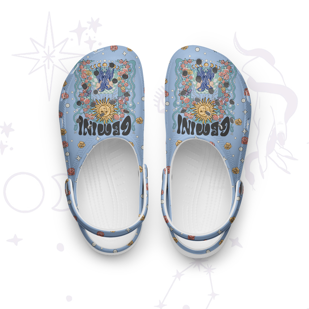 Purplehecate Gemini Spirit Zodiac Rubber Clogs