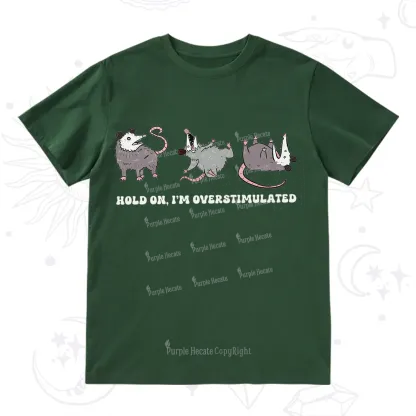 Purplehecate Hold On I'm Overstimulated T-Shirt
