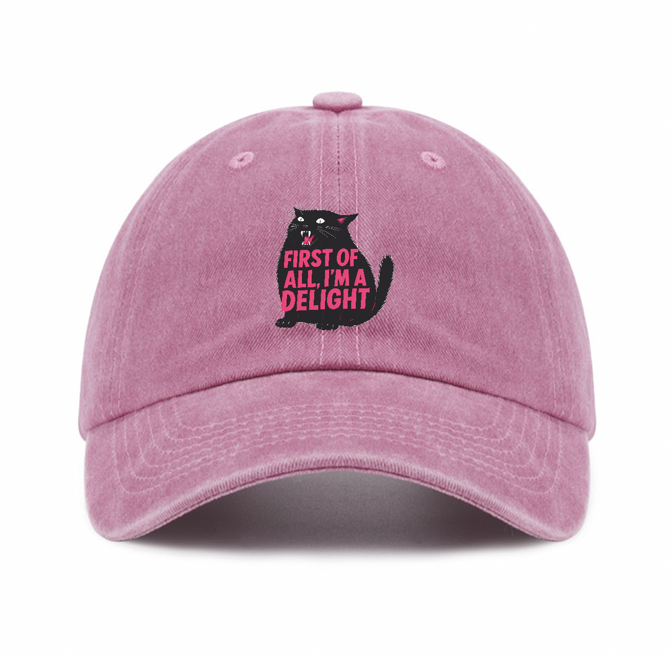 Purplehecate First Of All I'm A Delight Cat Baseball Cap