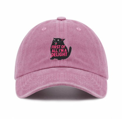 Purplehecate First Of All I'm A Delight Cat Baseball Cap
