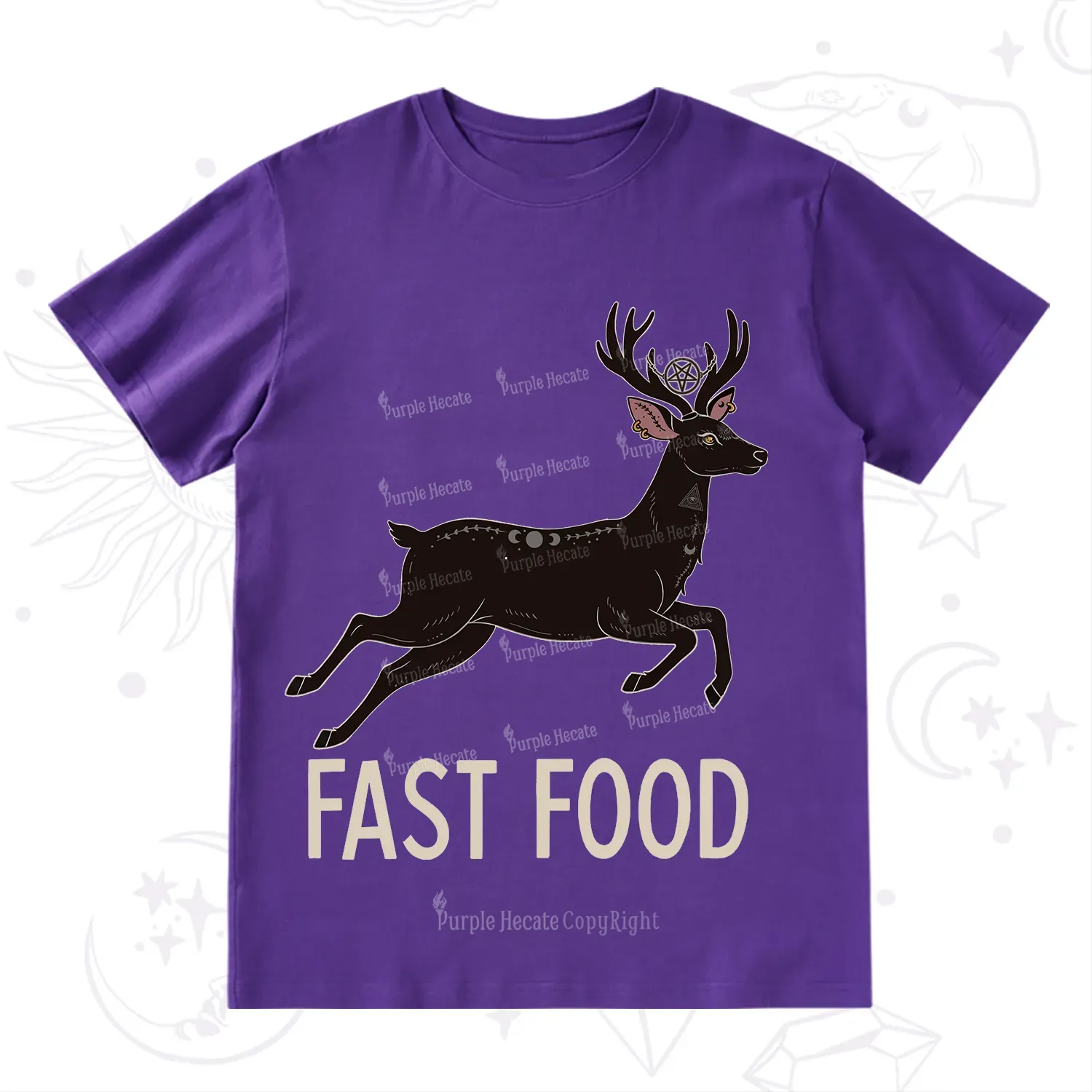 Purplehecate Fast Food Deer T-Shirt
