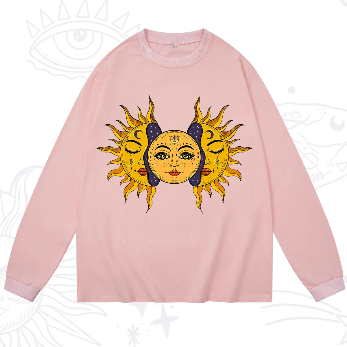 Purplehecate Celestial Twin Suns Long Sleeve T-Shirt