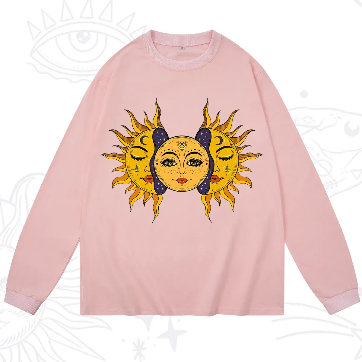 Purplehecate Celestial Twin Suns Long Sleeve T-Shirt