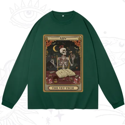 Purplehecate The Vet Tech Skeleton Tarot Long Sleeve T-Shirt