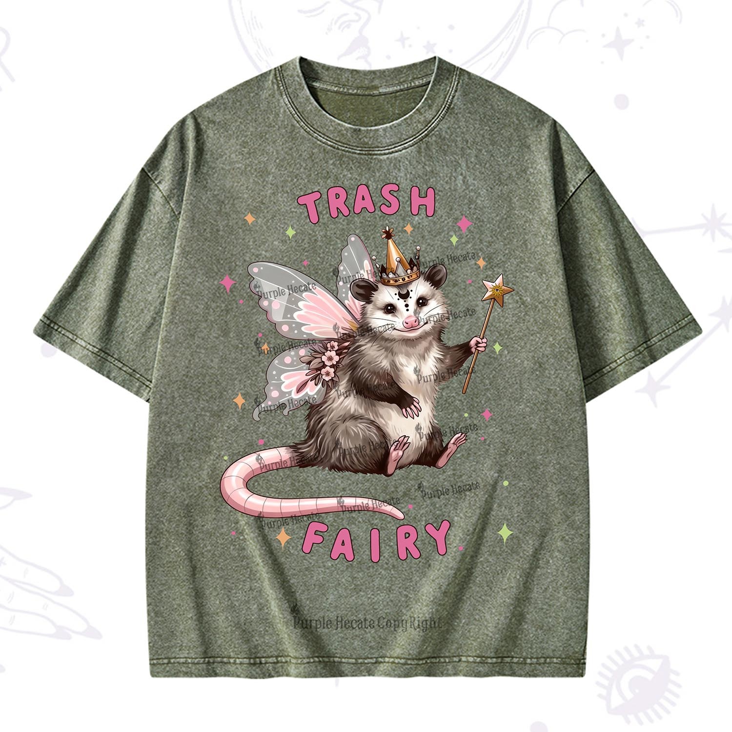 Purplehecate Trash Fairy Washed T-Shirt