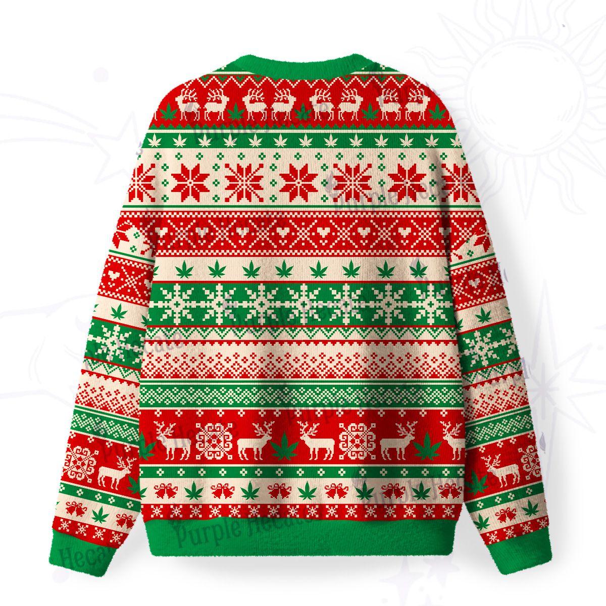 Purplehecate Drugs Not Hugs Don't Touch Me Fuzzy Ugly Christmas Sweatshirt