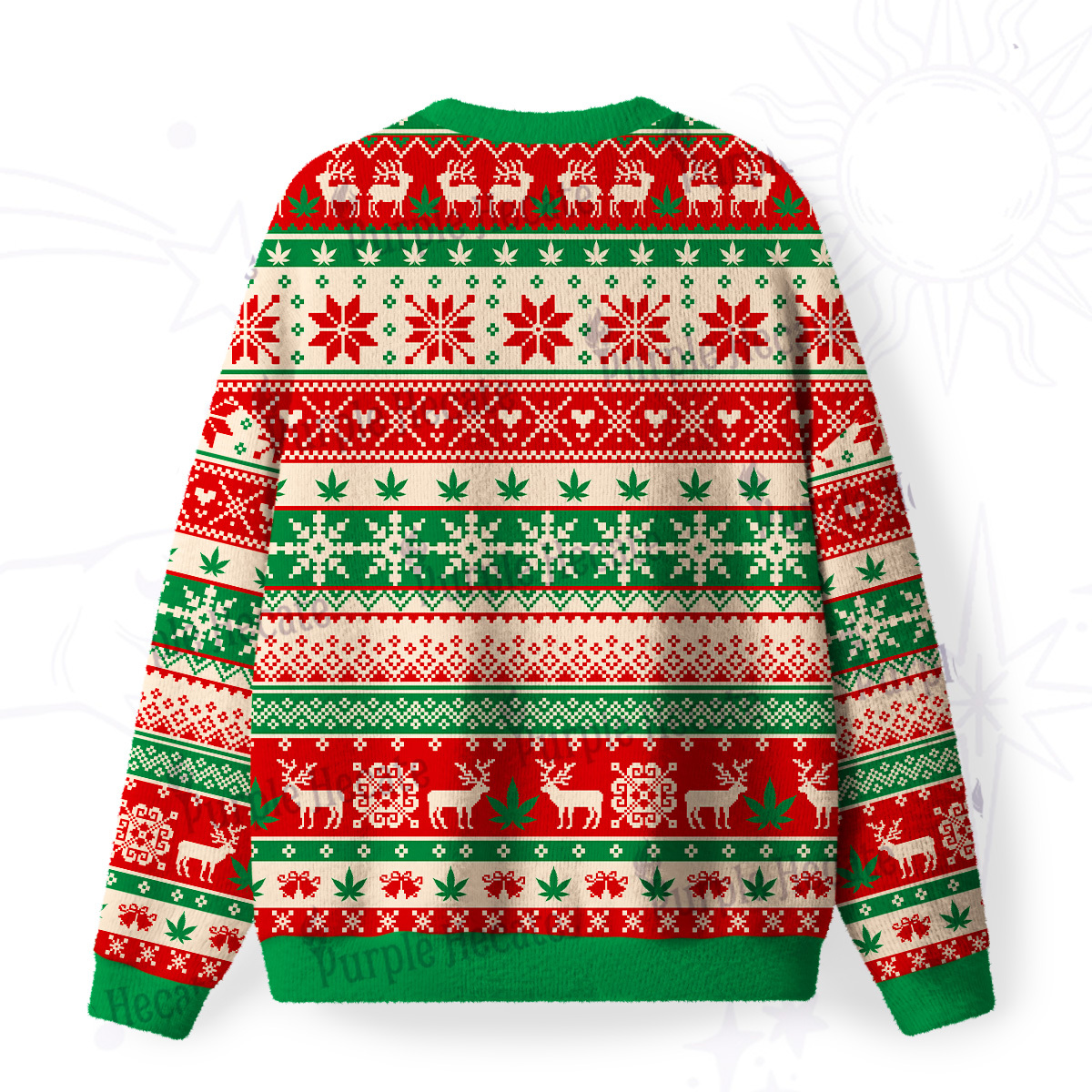 Purplehecate Drugs Not Hugs Don't Touch Me Fuzzy Ugly Christmas Sweatshirt