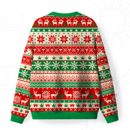 Purplehecate Drugs Not Hugs Don't Touch Me Fuzzy Ugly Christmas Sweatshirt