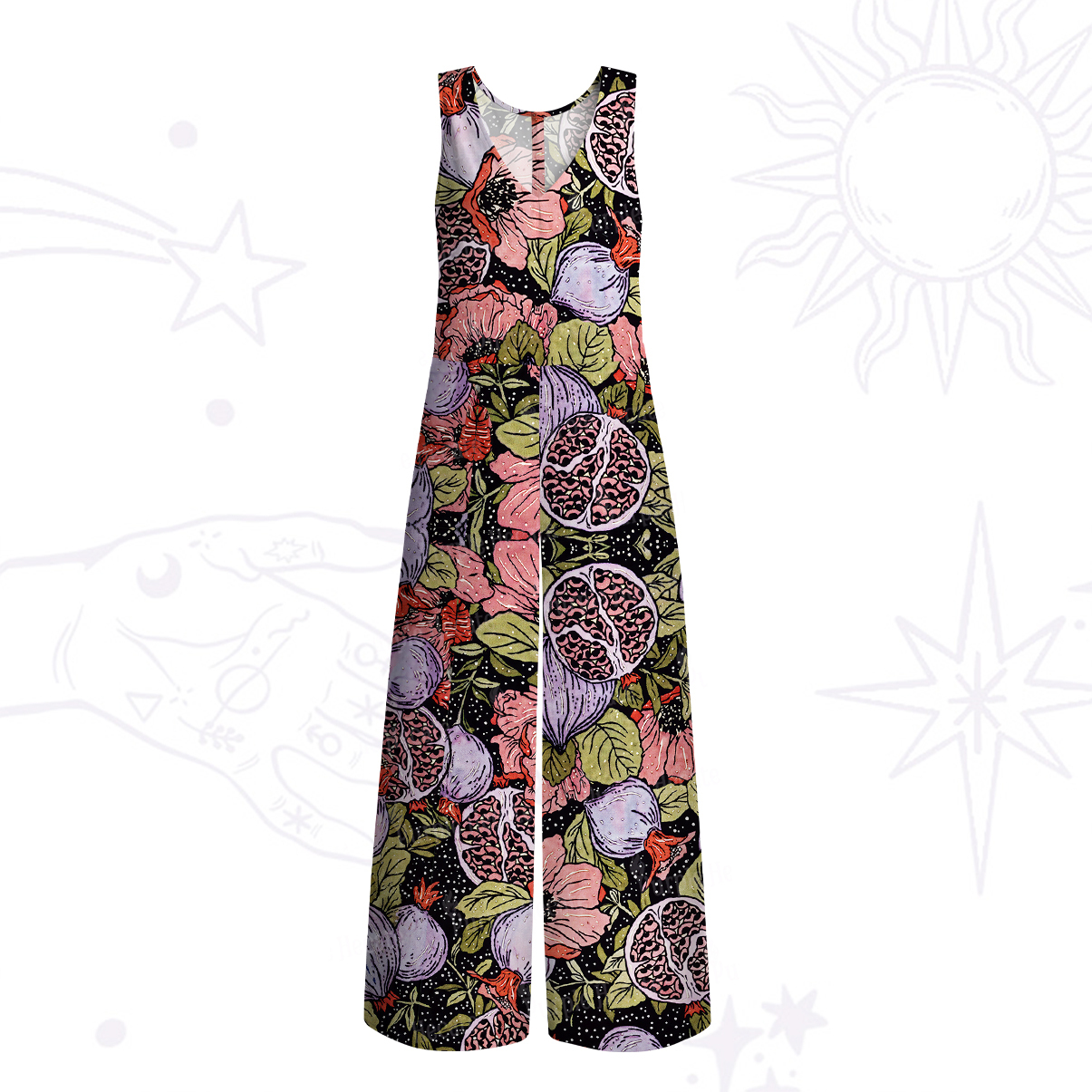 Purplehecate Persephone's Pomegranate Wide Leg Jumpsuit