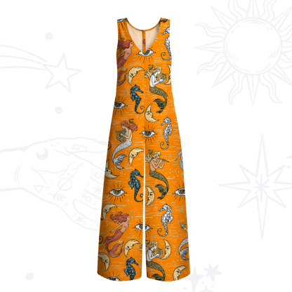 Purplehecate Mermaid Magic Wide Leg Jumpsuit