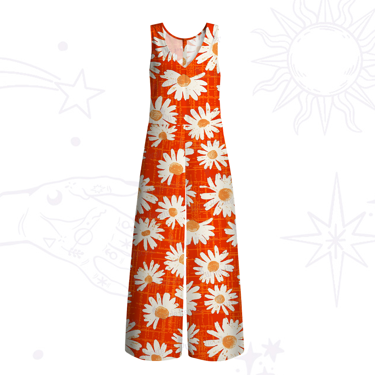 Purplehecate Daisy Daydream Wide Leg Jumpsuit