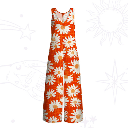 Purplehecate Daisy Daydream Wide Leg Jumpsuit