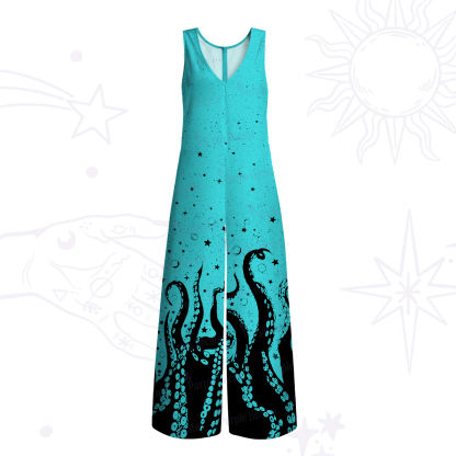 Purplehecate Tentacles of the Deep Wide Leg Jumpsuit