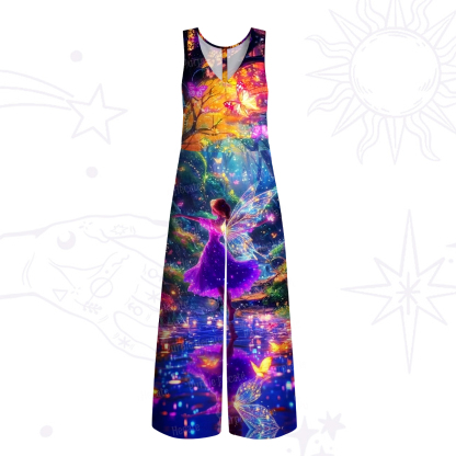 Purplehecate Enchanted Fairy Forest Wide Leg Jumpsuit