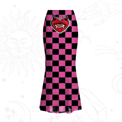 Purplehecate Heart of a Demon Mesh Mermaid Hem Skirt