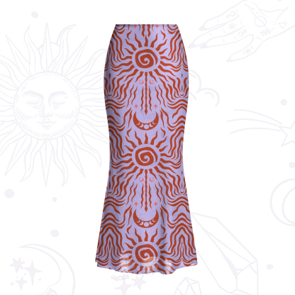 Purplehecate Solar Ritual Mesh Mermaid Hem Skirt