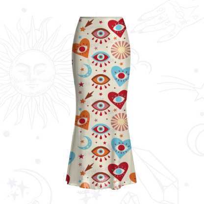 Purplehecate The Enchanted Eye of Love Mesh Mermaid Hem Skirt