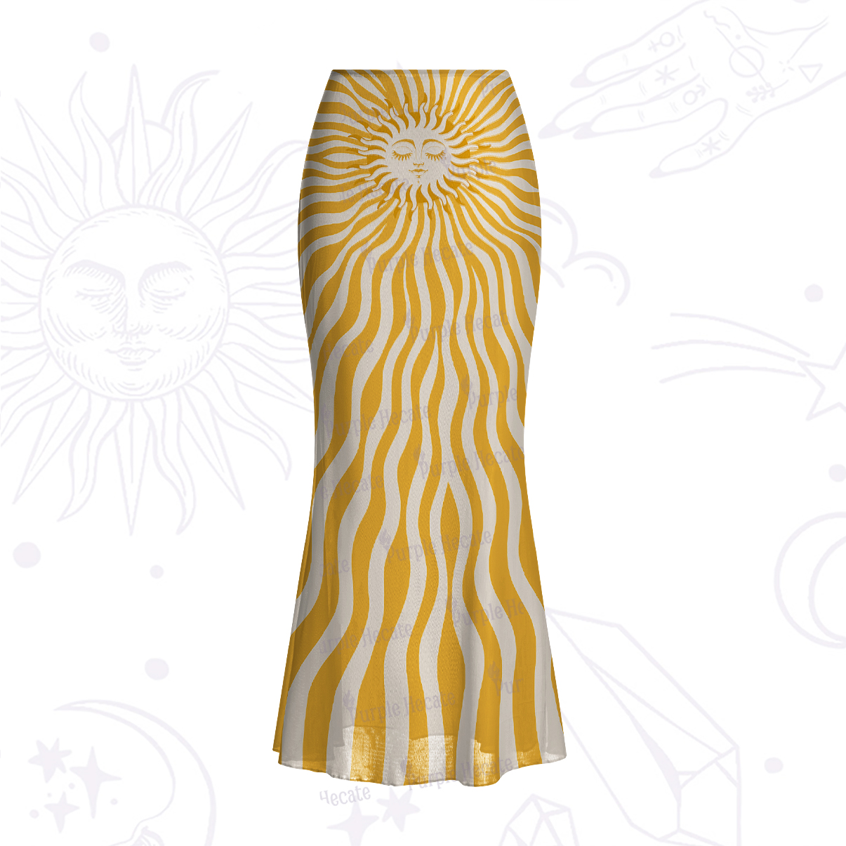 Purplehecate Radiance of the Sun Mesh Mermaid Hem Skirt