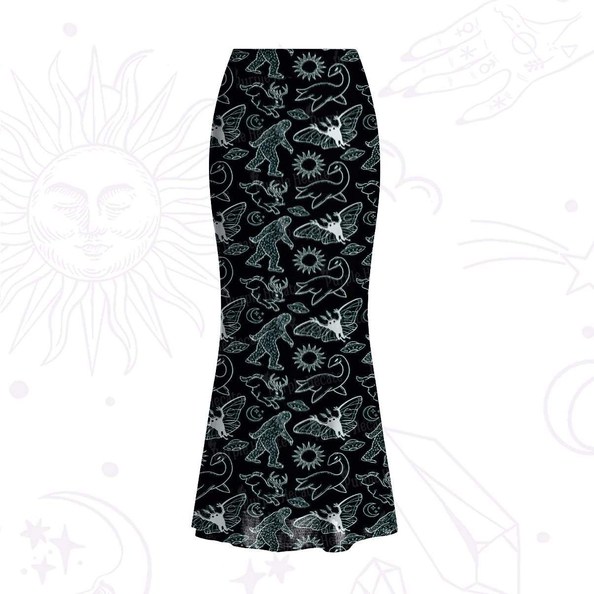 Purplehecate Cryptid Mesh Mermaid Hem Skirt