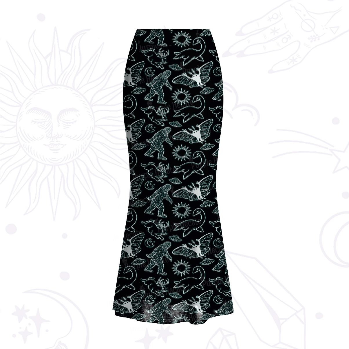 Purplehecate Cryptid Mesh Mermaid Hem Skirt