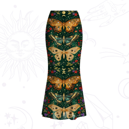 Purplehecate Mystic Butterfly Whisper Mesh Mermaid Hem Skirt