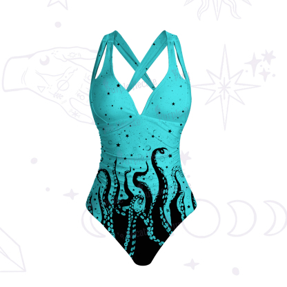 Purplehecate Tentacles of the Deep One-Piece Swimsuit
