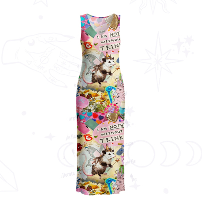 Purplehecate The Opossum Queen's Hoard Crochet Knit Maxi Dress