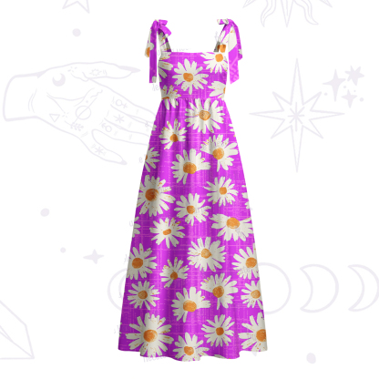 Purplehecate Daisy Daydream Tie Shoulder Maxi Dress