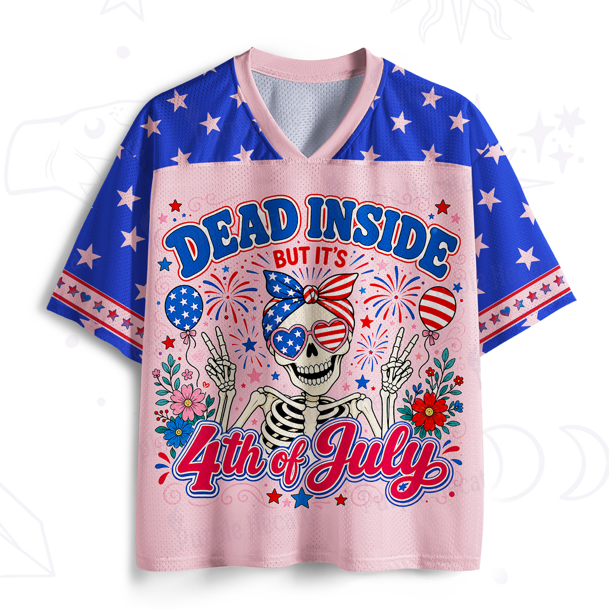Purplehecate Dead Inside 4th of July Mesh Jersey