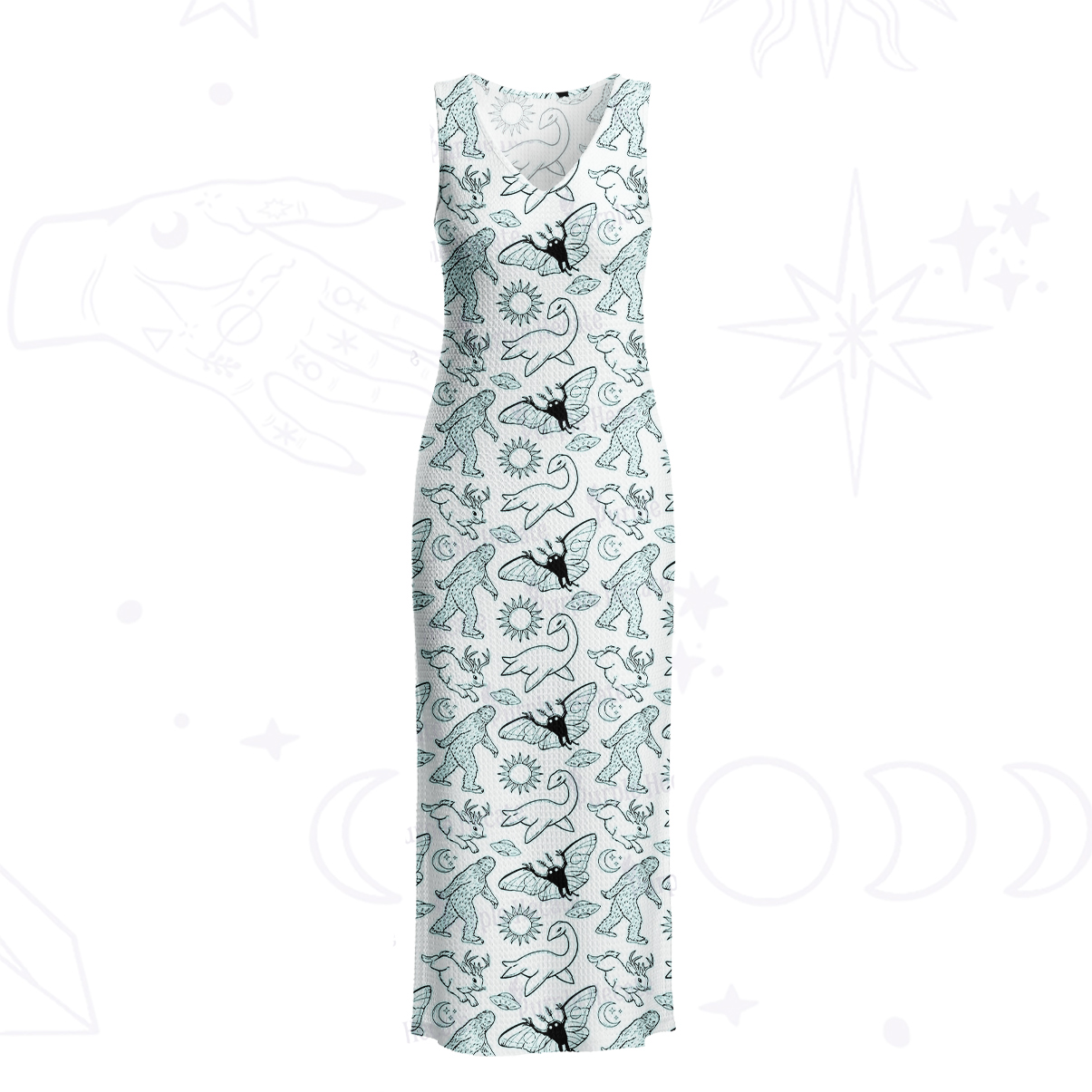 Purplehecate Cryptid Crochet Knit Maxi Dress