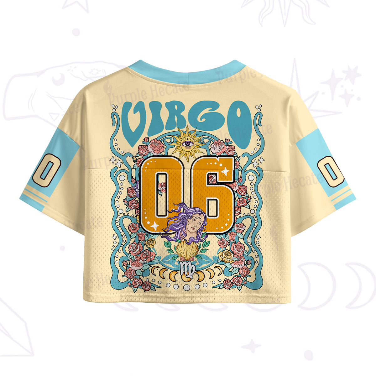 Purplehecate Virgo Spirit Zodiac Crop Sports Jersey