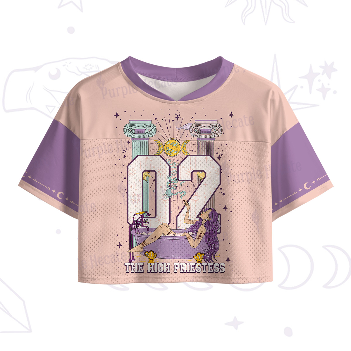 Purplehecate The High Priestess Crop Sports Jersey