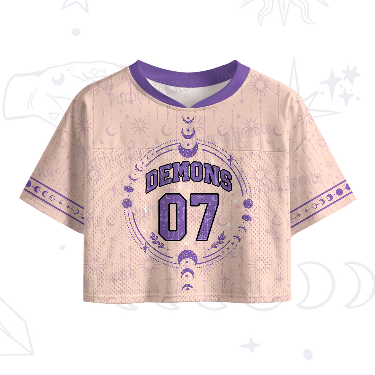 Purplehecate Demons 07 Crop Sports Jersey